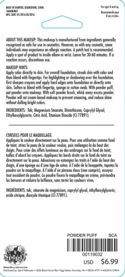 Spirit Halloween Translucent Powder and Puff 5 Spirit Halloween Translucent Powder and Puff -Halloween ACCESSORIES store 00119032 c