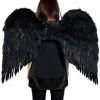 Spirit Halloween 3 ft Black Feather Wings