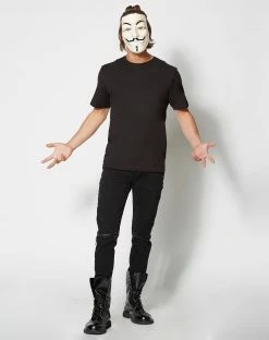 Spirit Halloween V for Vendetta Half Mask - V for Vendetta -Halloween ACCESSORIES store 00195487 c