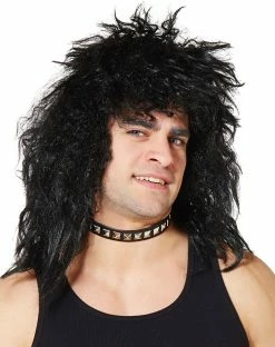 Spirit Halloween Black Rock Star Wig