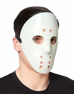 Spirit Halloween Glow in Dark Hockey Half Mask -Halloween ACCESSORIES store 00629949 b