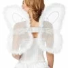 Spirit Halloween White Faux Marabou Wings
