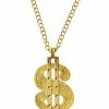 Spirit Halloween Gold Dollar Sign Necklace