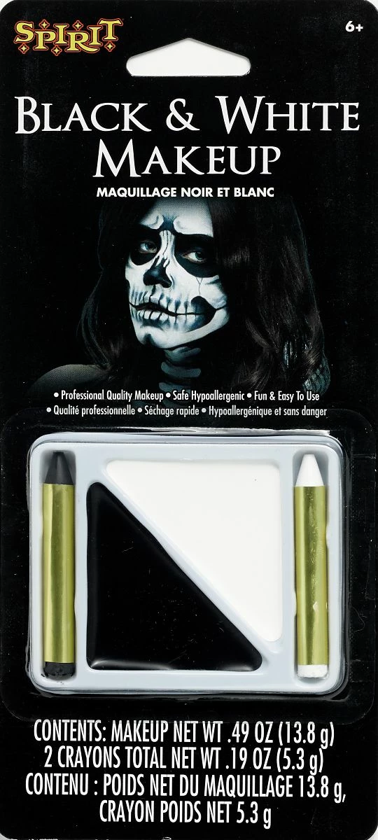 Spirit Halloween Black and White Makeup 2 Spirit Halloween Black and White Makeup - Image 2