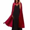 Spirit Halloween Burgundy Hooded Cape