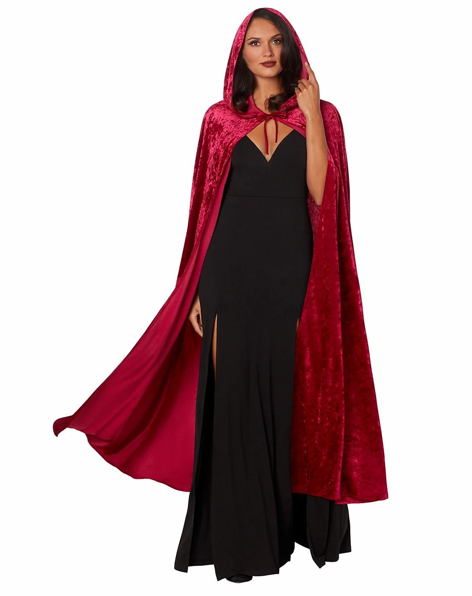 Spirit Halloween Burgundy Hooded Cape 1 Spirit Halloween Burgundy Hooded Cape