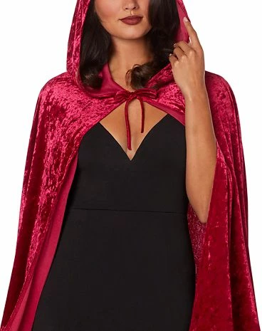 Spirit Halloween Burgundy Hooded Cape 2 Spirit Halloween Burgundy Hooded Cape - Image 2