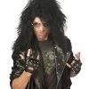 Spirit Halloween Black Heavy Metal Rocker Wig