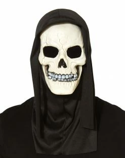 Spirit Halloween Glow In the Dark Skull Full Mask -Halloween ACCESSORIES store 01035021 d