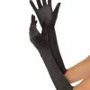Spirit Halloween Black Satin Gloves