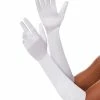 Spirit Halloween White Satin Gloves