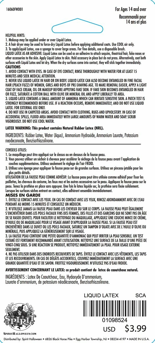 Spirit Halloween Liquid Latex 2 Spirit Halloween Liquid Latex - Image 2