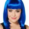 Spirit Halloween Dark Blue Pageboy Wig