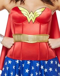 Spirit Halloween Adult Wonder Woman Corset Costume - DC Comics -Halloween ACCESSORIES store 01108224 c