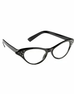 Spirit Halloween '50s Black Rhinestone Glasses