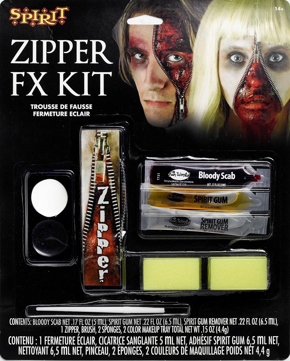 Spirit Halloween Zipper FX Character Kit 1 Spirit Halloween Zipper FX Character Kit