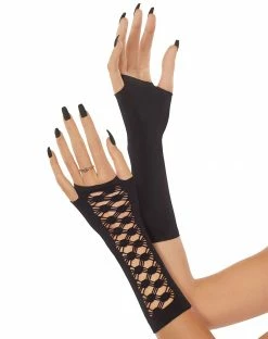 Spirit Halloween Black Gauntlet Arm Warmers