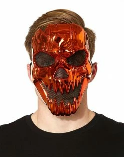 Spirit Halloween Metallic Pumpkin Mask