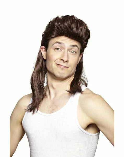 Spirit Halloween Brown Mullet Wig 1 Spirit Halloween Brown Mullet Wig