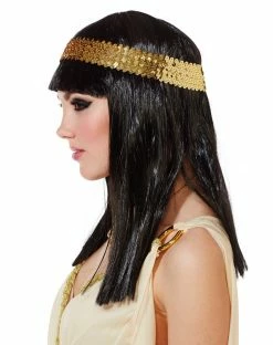 Spirit Halloween Cleopatra Wig with Headband -Halloween ACCESSORIES store 01182211 c