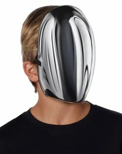 Spirit Halloween Chrome Faceless Half Mask