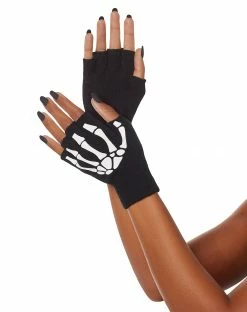 Spirit Halloween Skeleton Fingerless Gloves