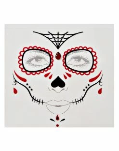 Spirit Halloween Sugar Skull Face Decal