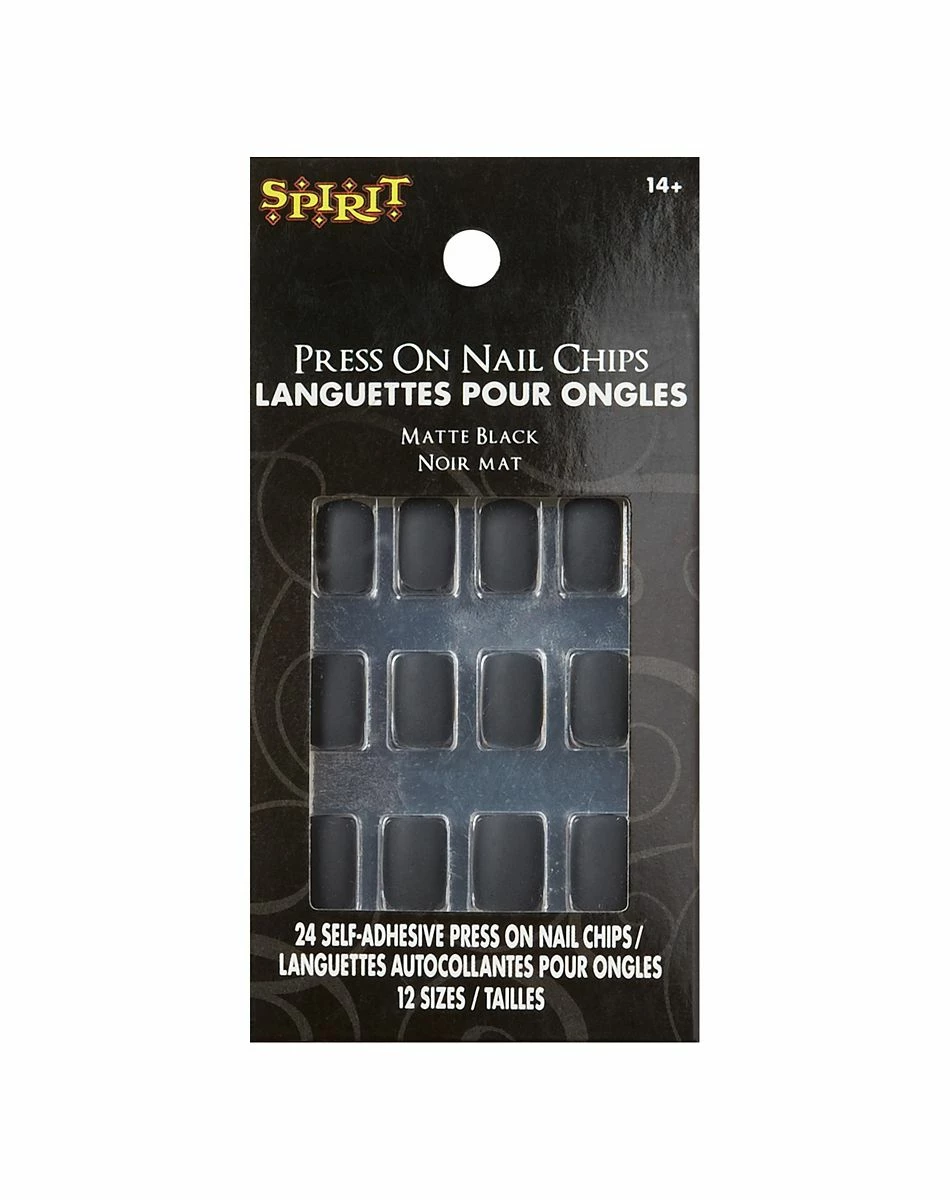 Spirit Halloween Matte Black Press On Nails 1 Spirit Halloween Matte Black Press On Nails