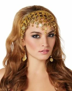 Spirit Halloween Goldtone Fortune Teller Headpiece