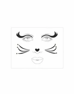 Spirit Halloween Black Cat Face Tattoo Decal