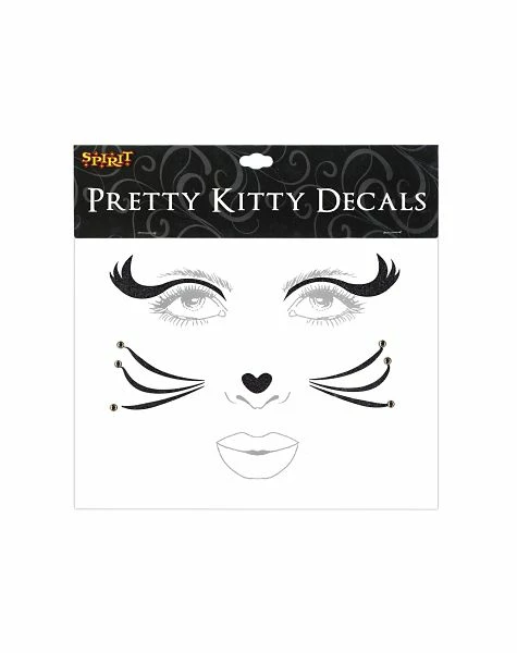 Spirit Halloween Black Cat Face Tattoo Decal 2 Spirit Halloween Black Cat Face Tattoo Decal - Image 2