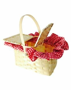 Spirit Halloween Red and White Gingham Basket -Halloween ACCESSORIES store 01239193 c