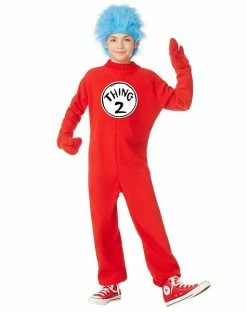 Spirit Halloween Kids Thing 1 and Thing 2 One Piece Costume - Dr. Seuss -Halloween ACCESSORIES store 01254069 c