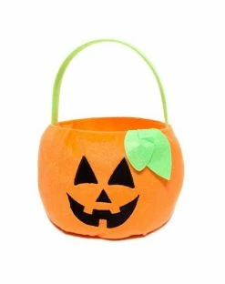 Spirit Halloween Plush Pumpkin Treat Bucket