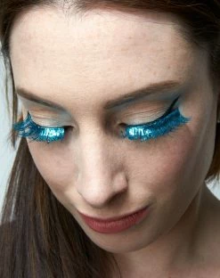 Spirit Halloween Turquoise Tinsel False Eyelashes 3 Spirit Halloween Turquoise Tinsel False Eyelashes -Halloween ACCESSORIES store 01264506 b