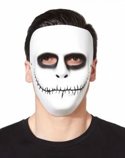 Spirit Halloween White Skeleton Half Mask