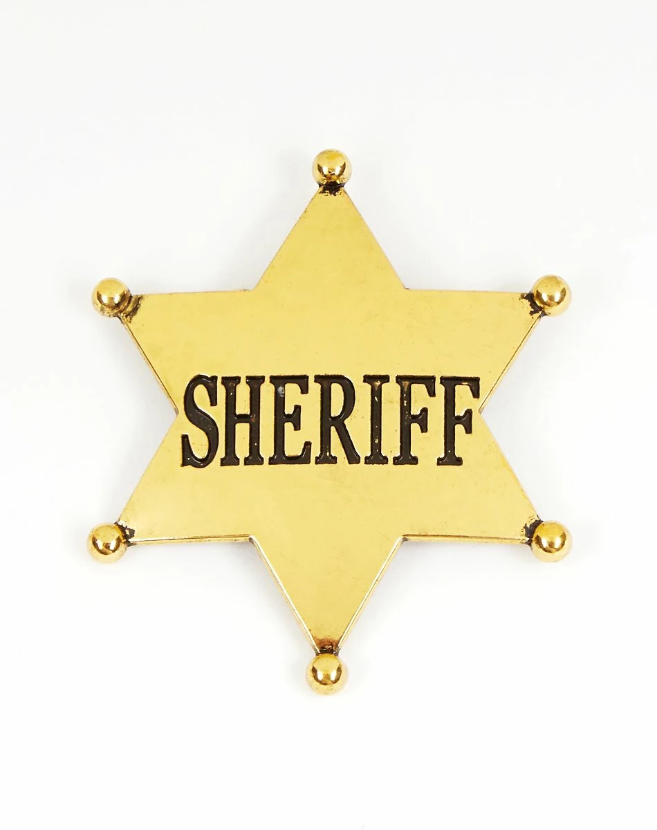 Spirit Halloween Western Sheriff Gold Badge 1 Spirit Halloween Western Sheriff Gold Badge