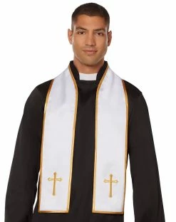 Spirit Halloween Gold Cross Scarf