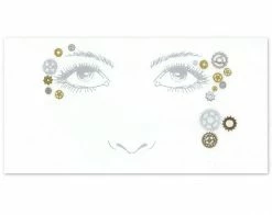 Spirit Halloween Steampunk Face Tattoo Decal