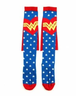 Spirit Halloween Caped Stars Wonder Woman Socks - DC Comics -Halloween ACCESSORIES store 01274646 c