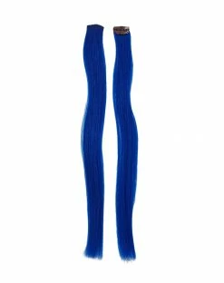 Spirit Halloween Bright Blue Clip In Hair Extensions