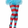 Spirit Halloween Thing 1 And 2 Striped Tights - Dr. Seuss