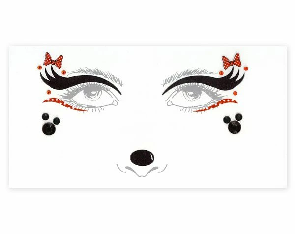 Spirit Halloween Minnie Mouse Face Tattoo Decals - Disney 1 Spirit Halloween Minnie Mouse Face Tattoo Decals - Disney