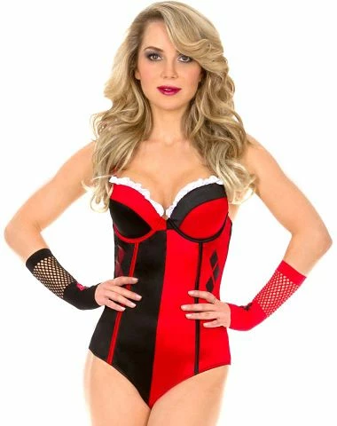 Spirit Halloween Adult Harley Quinn Bodysuit - DC Comics 1 Spirit Halloween Adult Harley Quinn Bodysuit - DC Comics
