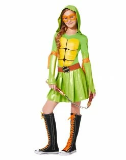 Spirit Halloween Kids Hooded TMNT Dress Costume - Teenage Mutant Ninja Turtles -Halloween ACCESSORIES store 01288737 c