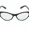 Spirit Halloween '50s Black Rhinestone Cat Eye Glasses