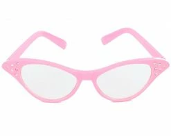 Spirit Halloween '50s Pink Rhinestone Cat Eye Glasses