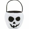 Spirit Halloween Skull Plush Treat Bucket