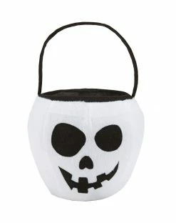Spirit Halloween Skull Plush Treat Bucket