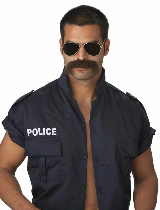 Spirit Halloween Brown Cop Mustache 1 Spirit Halloween Brown Cop Mustache